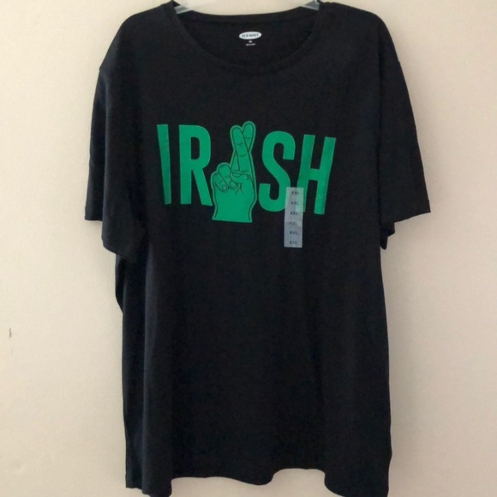 Old Navy Black Green T-Shirt New - Picture 1 of 1